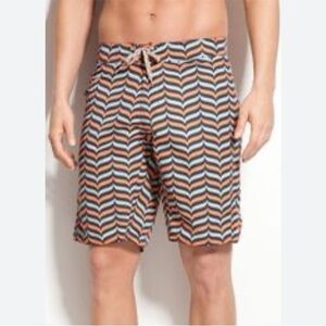 Patagonia Wavefarer Board Shorts Mens 32 Swim Trunks Orange Whale Tail Beach